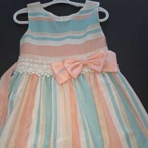 Bonnie Jean Blue and Pink Sleeveless Dress